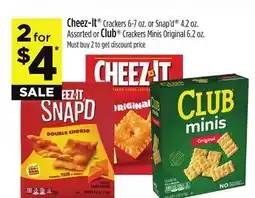 Dollar General Cheez-It Crackers or Snap'd Club Crackers Minis Original offer