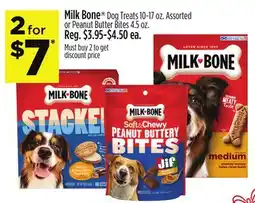 Dollar General Milk Bone Dog Treats or Peanut Butter Bites offer