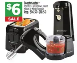 Dollar General Toastmaster Toaster, Can Opener, Hand Mixer or Mini Chopper offer