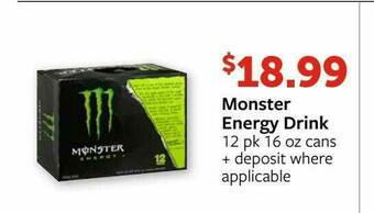 Fareway Monster Energy Drink offer