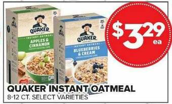 Price Cutter Quaker Instant Oatmeal offer