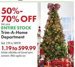Boscov's ENTIRE STOCK Trim-A-Home Department offer