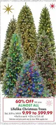 Boscov's ALMOST ALL Lifelike Christmas Trees offer