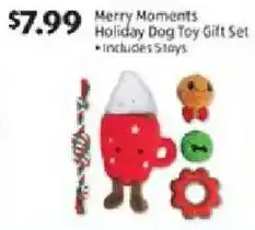 Aldi Merry Moments Holiday Dog Toy Gift Set offer