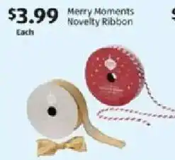 Aldi Merry Moments Novelty Ribbon offer