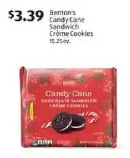 Aldi Benton's Candy Cane Sandwich Crème Cookies offer