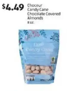 Aldi Choceur Candy Cane Chocolate Covered Almonds offer