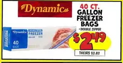Ollie's 40 CT. GALLON FREEZER BAGS offer