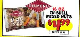 Ollie's 16 OZ. IN-SHELL DIAMOND MIXED NUTS offer