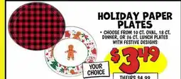Ollie's HOLIDAY PAPER PLATES offer