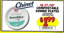 Ollie's Chinet 18 CT /10 COMPOSTABLE DINNER PLATES offer