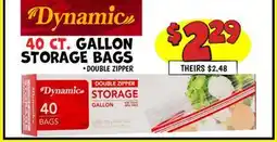 Ollie's DYNAMIC 40 CT. GALLON STORAGE BAGS offer