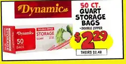 Ollie's DYNAMIC 50 CT. QUART STORAGE BAGS offer
