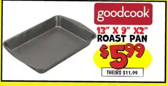 Ollie's goodcook 13 x 9 X2 ROAST PAN offer