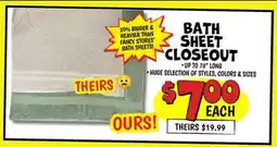 Ollie's BATH SHEET CLOSEOUT offer