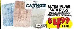 Ollie's ULTRA PLUSH BATH RUGS offer