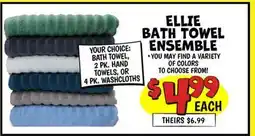 Ollie's ELLIE BATH TOWEL ENSEMBLE offer
