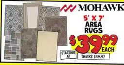 Ollie's MOHAWK 5' X 7' AREA RUGS offer