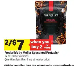Meijer Frederik's by Meijer Seasoned Pretzels offer