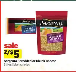 Meijer Sargento Shredded or Chunk Cheese offer