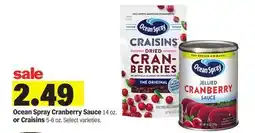 Meijer Ocean Spray Cranberry Sauce 14 oz. or Craisins offer