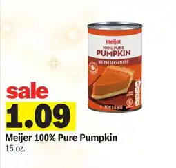 Meijer Meijer 100% Pure Pumpkin offer