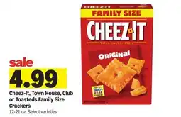 Meijer Cheez-It, Town House, Club or Toasteds Family Size Crackers offer