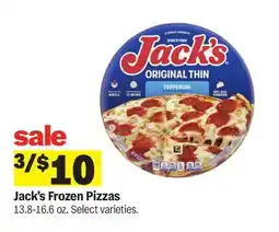 Meijer Jack's Frozen Pizzas offer