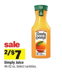 Meijer Simply Juice offer