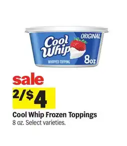 Meijer Cool Whip Frozen Toppings offer