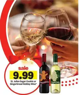 Meijer St. Julian Sugar Cookie or Gingerbread Holiday Wine offer
