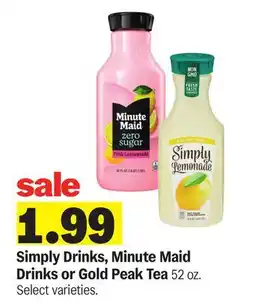 Meijer Simply Drinks, Minute Maid Drinks or Gold Peak Tea offer
