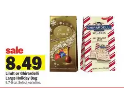 Meijer Lindt or Ghirardelli Large Holiday Bag offer