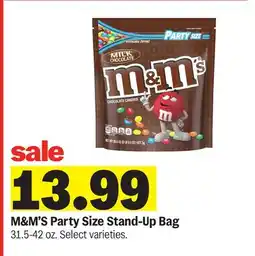 Meijer M & M' S Party Size Stand-Up Bag offer