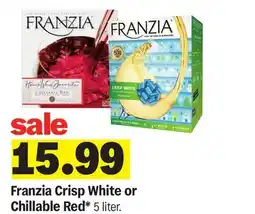 Meijer Franzia Crisp White or Chillable Red offer