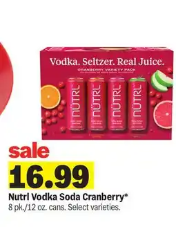 Meijer Nutrl Vodka Soda Cranberry offer