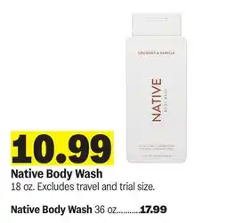 Meijer Native Body Wash offer
