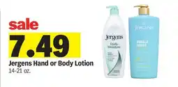 Meijer Jergens Hand or Body Lotion offer