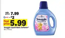 Meijer Snuggle Liquid Fabric Softener offer