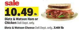Meijer Dietz & Watson Ham or Chicken offer