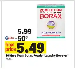 Meijer 20 Mule Team Borax Powder Laundry Booster offer