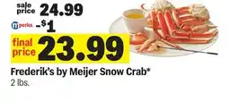 Meijer Frederik's by Meijer Snow Crab offer