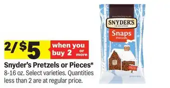 Meijer Snyder's Pretzels or Pieces offer