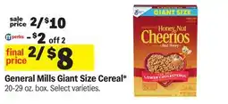 Meijer General Mills Giant Size Cereal offer