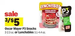 Meijer Oscar Mayer P3 Snacks 2-2.3 oz. or Lunchables 3.1-4.4 oz offer