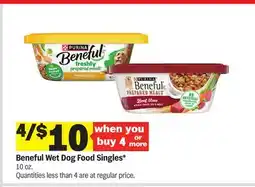 Meijer Beneful Wet Dog Food Singles offer