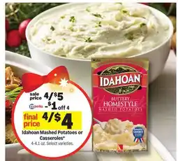 Meijer Idahoan Mashed Potatoes or Casseroles offer