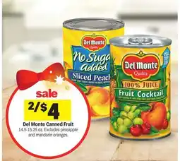 Meijer Del Monte Canned Fruit offer