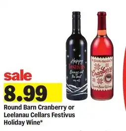 Meijer Round Barn Cranberry or Leelanau Cellars Festivus Holiday Wine offer