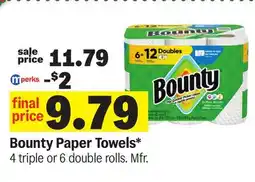 Meijer Bounty Paper Towels offer